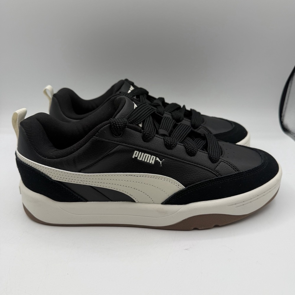Puma Park Lifestyle OG Shoes Mens Sz 10 Black‎ White Leather Sneakers 397262-09